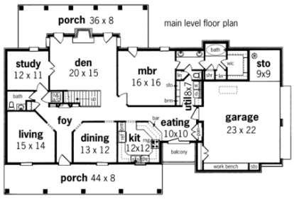Floorplan 1 for House Plan #048-00185