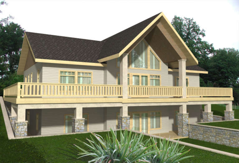 House Plan House Plan #1983 Rear Elevation