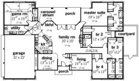 Floorplan 1 for House Plan #048-00187