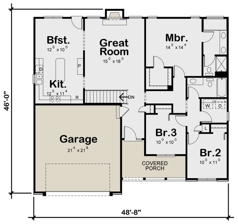 House Plan House Plan #19862 Drawing 1