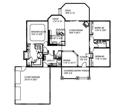 Floorplan for House Plan #039-00536