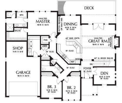 Main Floor  for House Plan #2559-00690