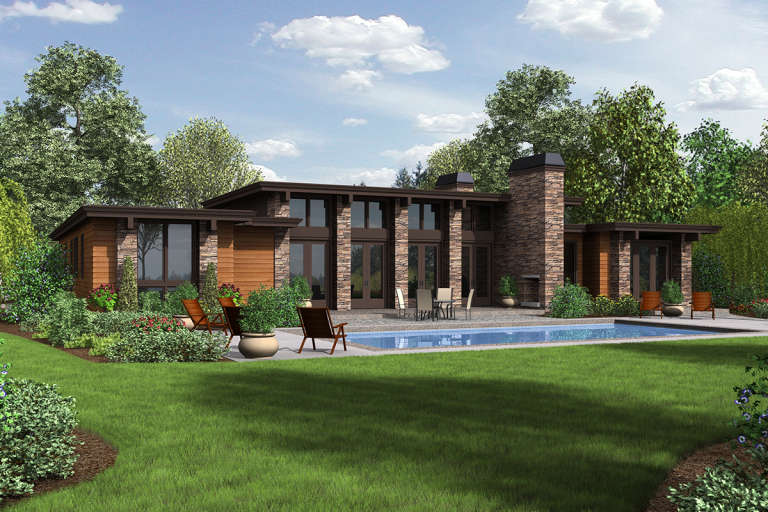 Mid Century Modern Plan - 2,557 Square Feet, 3 Bedrooms, 2.5 Bathrooms ...