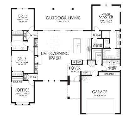 Main Floor  for House Plan #2559-00703