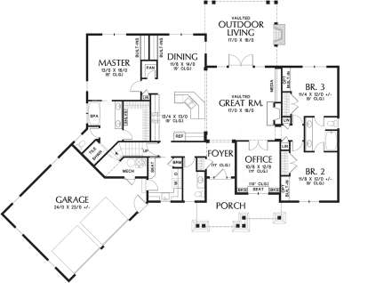 Main Floor  for House Plan #2559-00704
