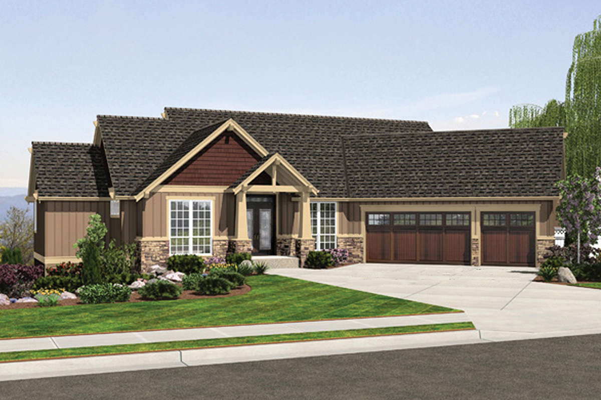 Craftsman House Plan #2559-00708 Elevation Photo