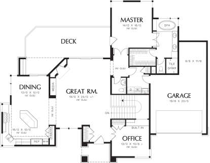 Main Floor  for House Plan #2559-00709