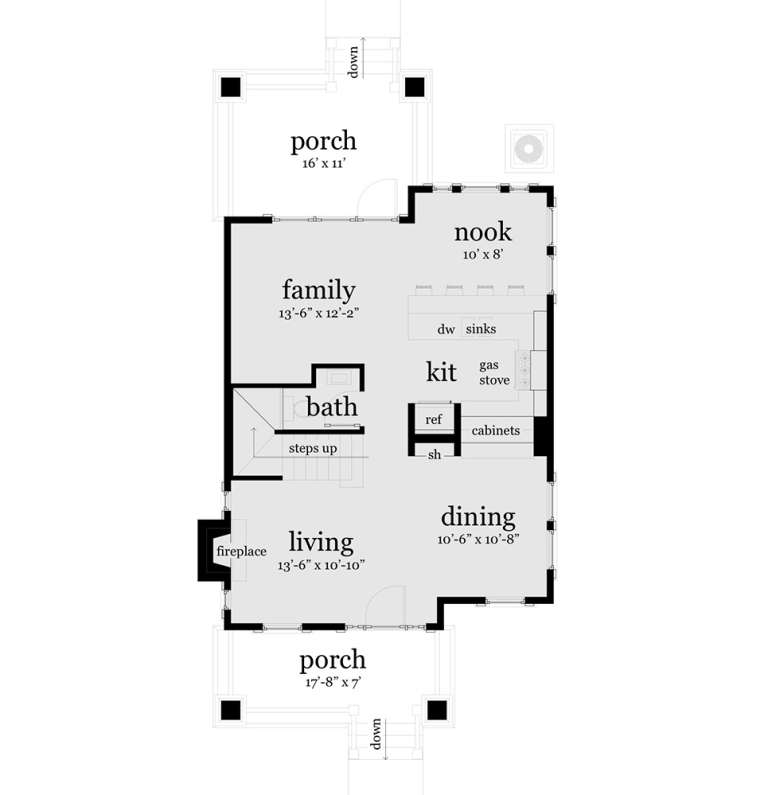 House Plan House Plan #199 Drawing 1