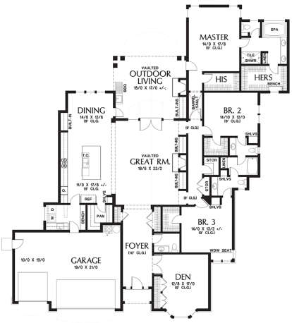 Main Floor  for House Plan #2559-00716
