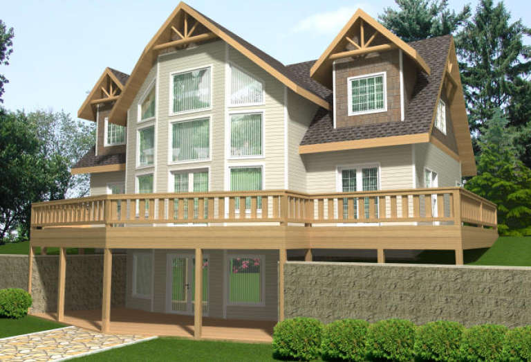 House Plan House Plan #1991 Rear Elevation
