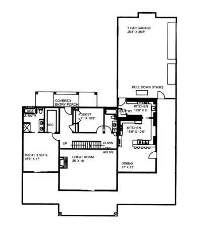 Main Floor for House Plan #039-00540