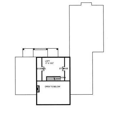 Loft Floor for House Plan #039-00540
