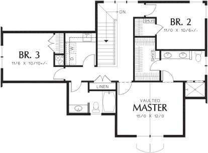 Second Floor for House Plan #2559-00721