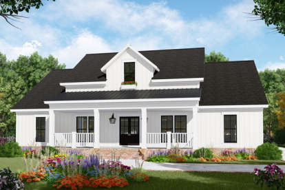 Modern Farmhouse House Plan #348-00281 Elevation Photo
