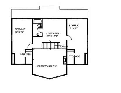 Second Floor for House Plan #039-00541
