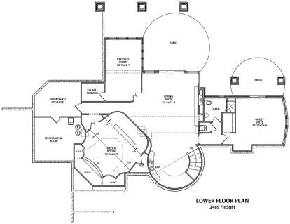 Basement for House Plan #5631-00096