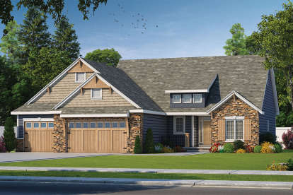 Craftsman House Plan #402-01548 Elevation Photo