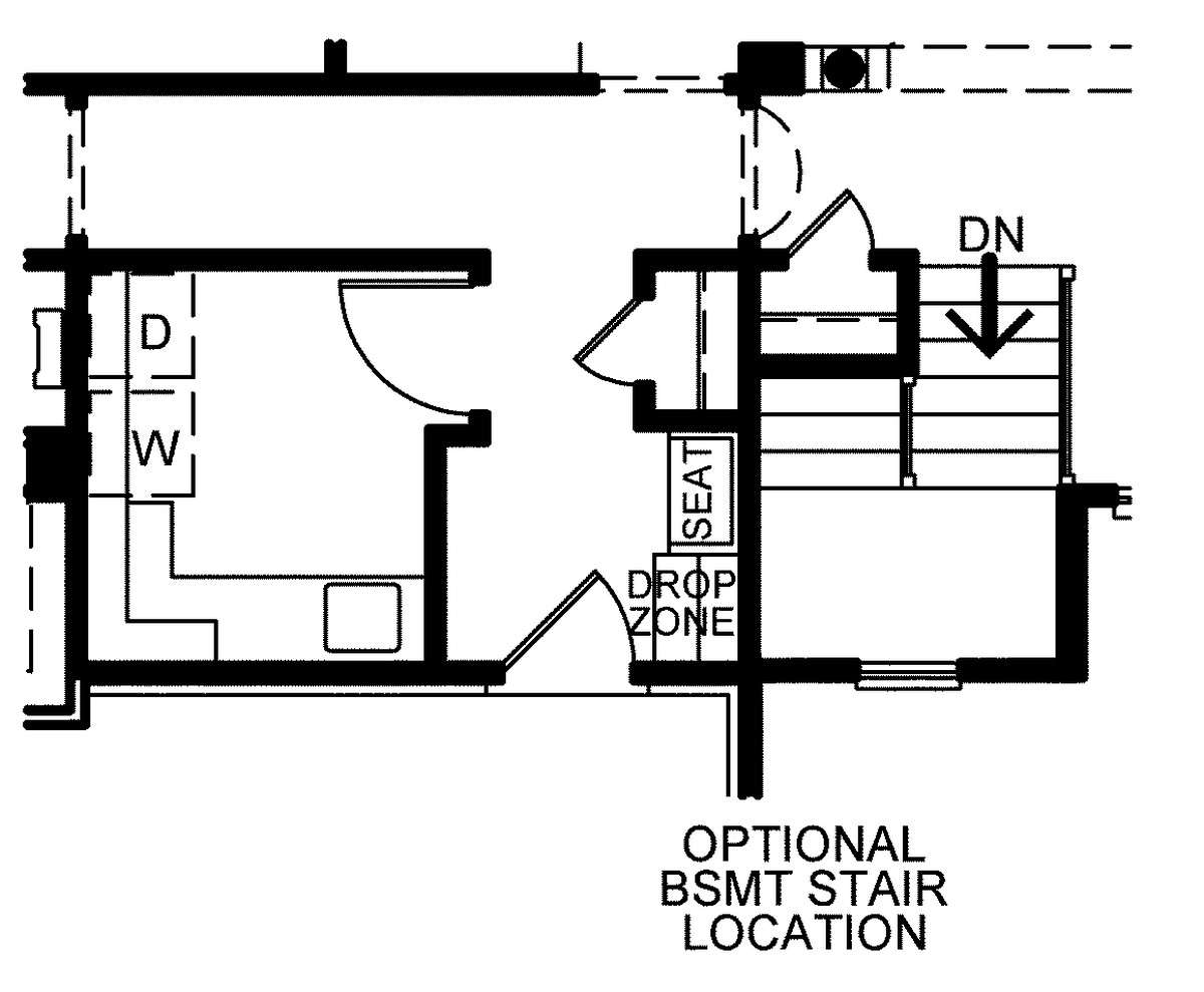 Optional Basement Stairs for House Plan #402-01548