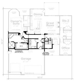 Optional Basement Stairs for House Plan #402-01548