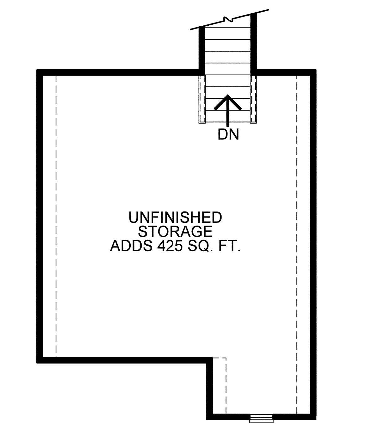 Unfinished Storage for House Plan #402-01549