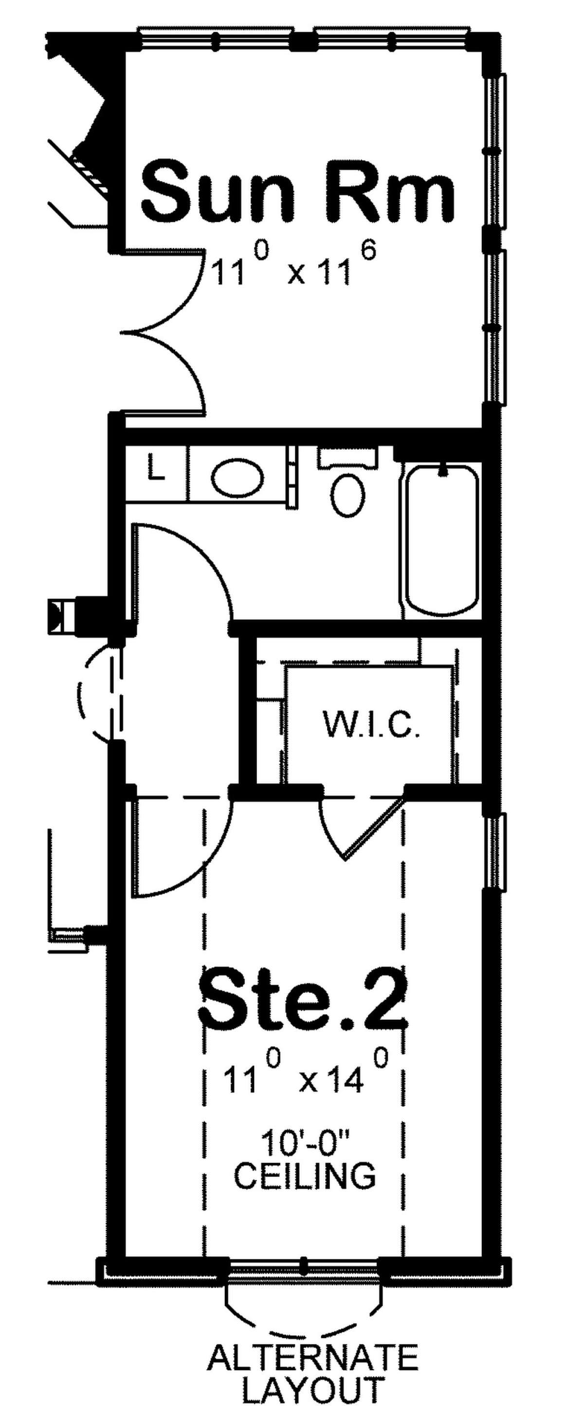 Optional Floorplan Layout for House Plan #402-01549