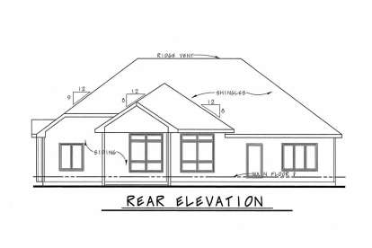 Ranch House Plan #402-01550 Elevation Photo