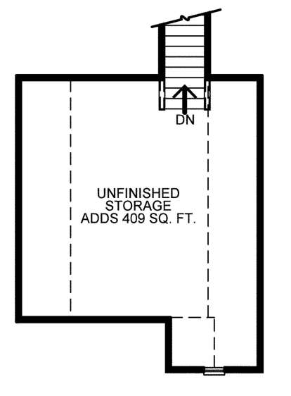 Unfinished Storage for House Plan #402-01550