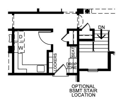 Optional Basement Stairs for House Plan #402-01550