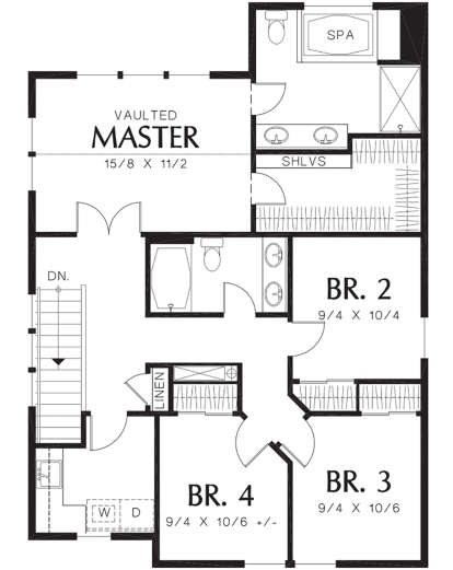 Second Floor for House Plan #2559-00725