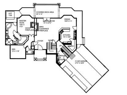 Main Floor for House Plan #039-00542