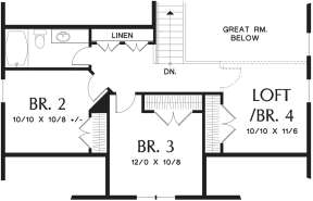 Second Floor for House Plan #2559-00726