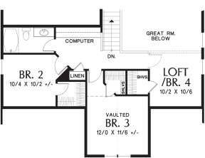 Second Floor for House Plan #2559-00727