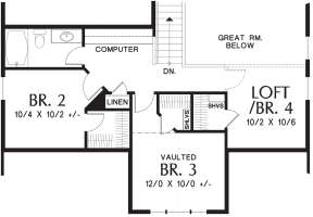 Second Floor for House Plan #2559-00728
