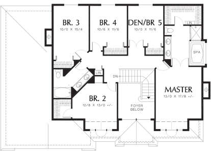 Second Floor for House Plan #2559-00730