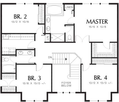 Second Floor for House Plan #2559-00731