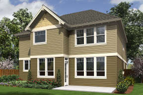 Narrow Lot House Plan #2559-00732 Elevation Photo