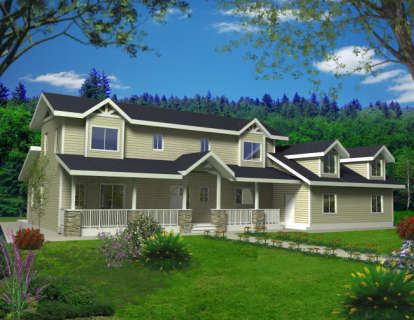 Northwest House Plan #039-00543 Elevation Photo