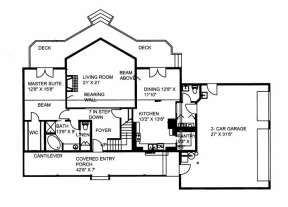 First Floor for House Plan #039-00543