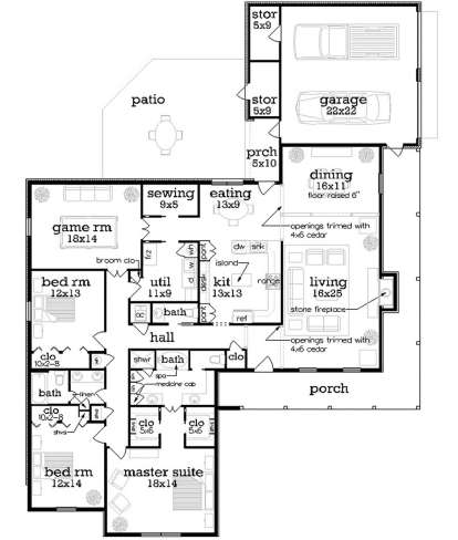 Main Floor  for House Plan #048-00261