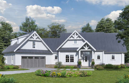 Modern Farmhouse House Plan #699-00103 Elevation Photo
