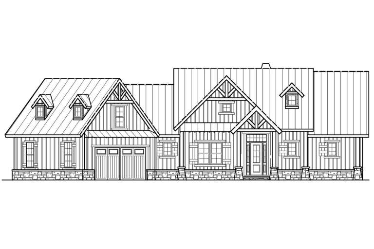 Modern Farmhouse House Plan #699-00103 Elevation Photo