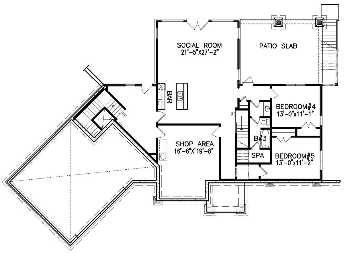 Basement for House Plan #699-00103