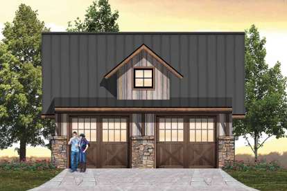 Mountain Rustic House Plan #8504-00151 Elevation Photo