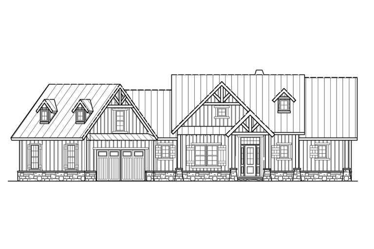 Modern Farmhouse House Plan #699-00104 Elevation Photo