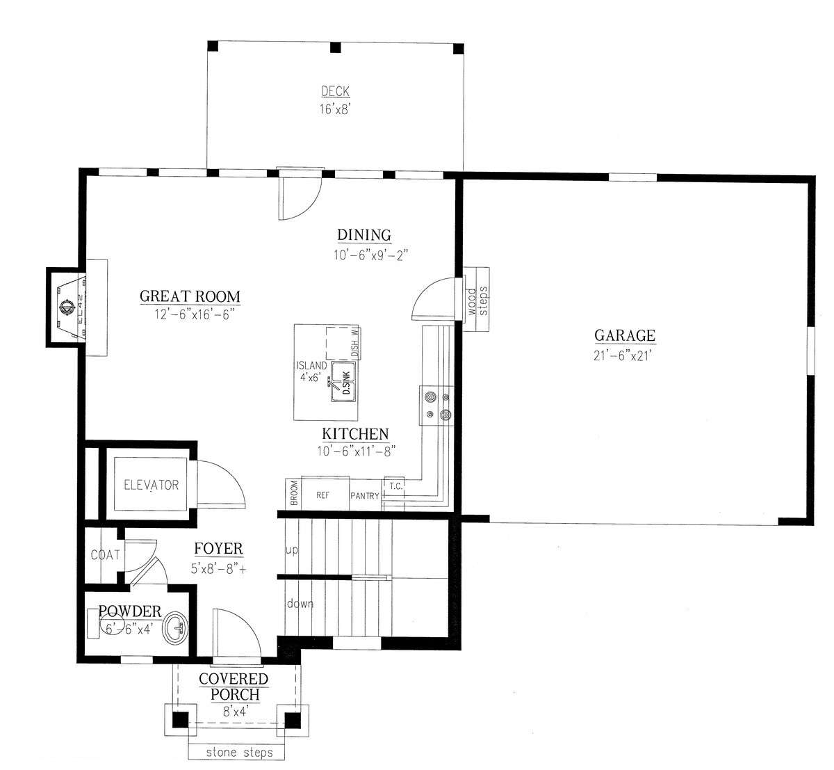 Main Floor  for House Plan #286-00080