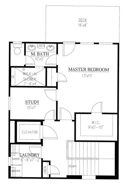 Second Floor for House Plan #286-00080