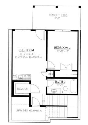 Basement for House Plan #286-00080