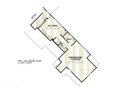 Optional Second Floor for House Plan #699-00105