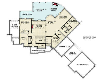 Basement for House Plan #699-00105