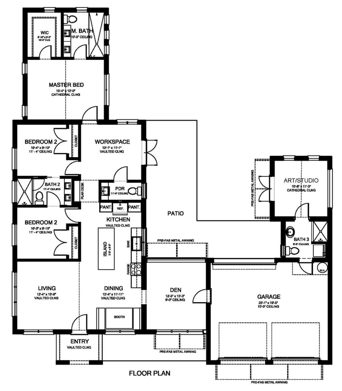 First floor for House Plan #3978-00182